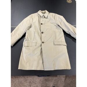 VTG Woolrich Brown Khaki Faux Fur Lined Button Down Winter Coat Mens Sz 40 Parka